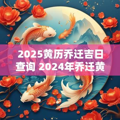 2025黄历乔迁吉日查询 2025年乔迁黄道吉日一览表查询