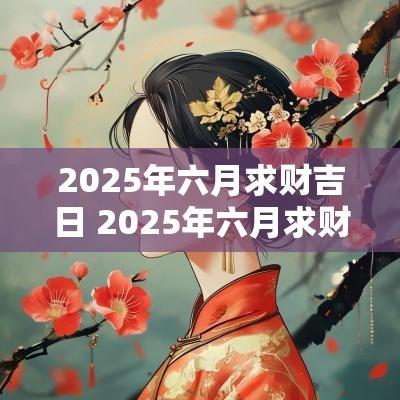 2025年六月求财吉日 2025年六月求财吉日时间