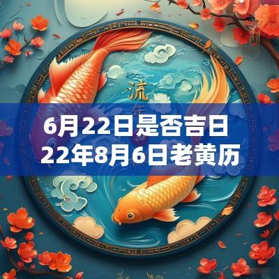 6月22日是否吉日 22年8月6日老黄历是否黄道吉日