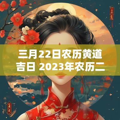 三月22日农历黄道吉日 2025年农历二月廿三吉时