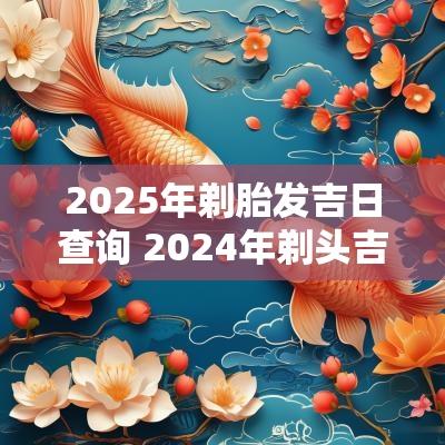 2025年剃胎发吉日查询 2025年剃头吉日查询表