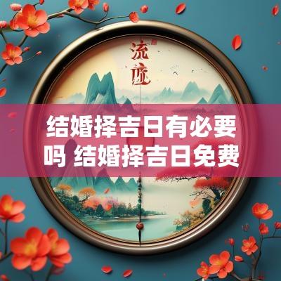 结婚择吉日有必要吗 结婚择吉日免费