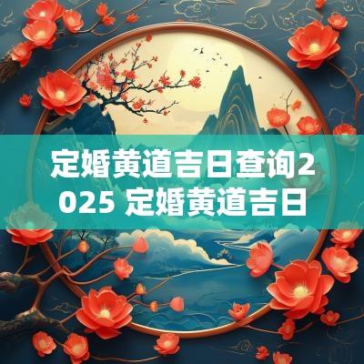 定婚黄道吉日查询2025 定婚黄道吉日查询2025