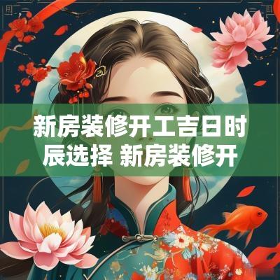 新房装修开工吉日时辰选择 新房装修开工吉日2025年