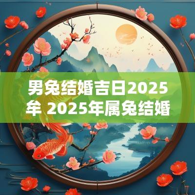 男兔结婚吉日2025牟 2025年属兔结婚最佳时间