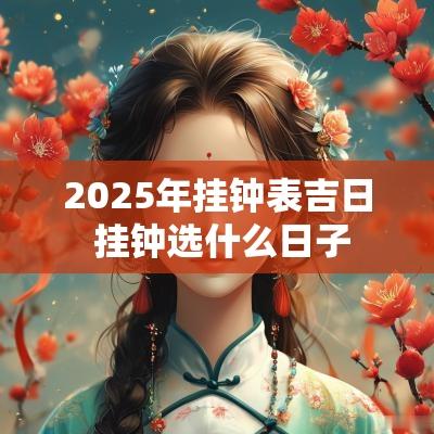 2025年挂钟表吉日 挂钟选什么日子