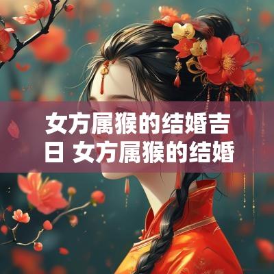 女方属猴的结婚吉日 女方属猴的结婚吉日是哪几天