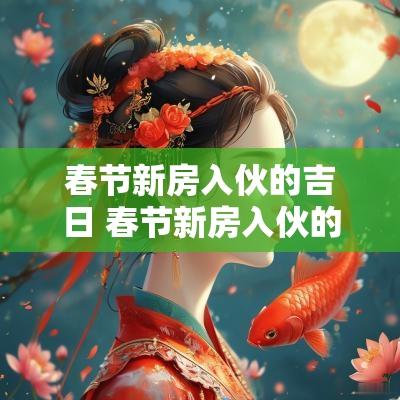 春节新房入伙的吉日 春节新房入伙的吉日是哪几天