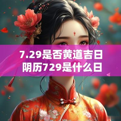 7.29是否黄道吉日 阴历729是什么日子