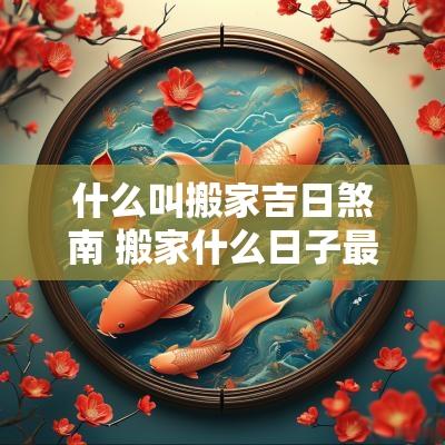 什么叫搬家吉日煞南 搬家什么日子最吉利
