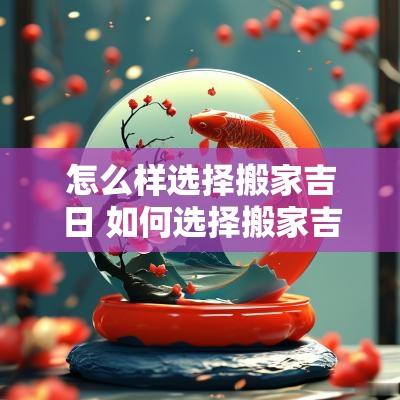 怎么样选择搬家吉日 如何选择搬家吉日