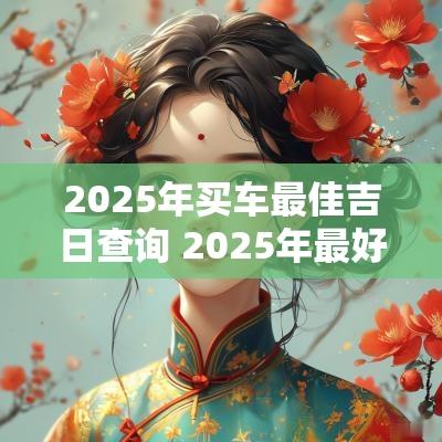 2025年买车最佳吉日查询 2025年最好的黄道吉日