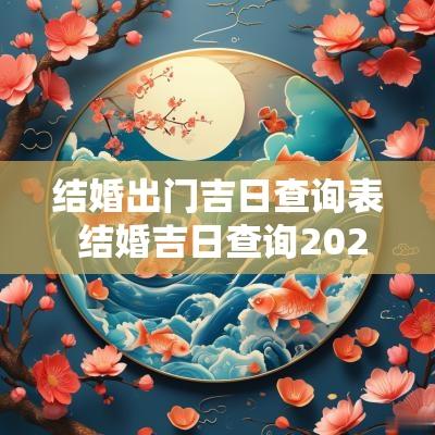 结婚出门吉日查询表 结婚吉日查询2025年