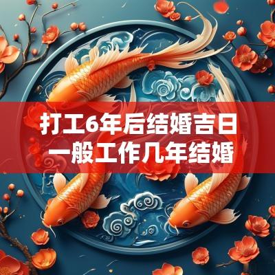 打工6年后结婚吉日 一般工作几年结婚