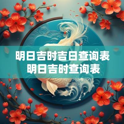 明日吉时吉日查询表 明日吉时查询表