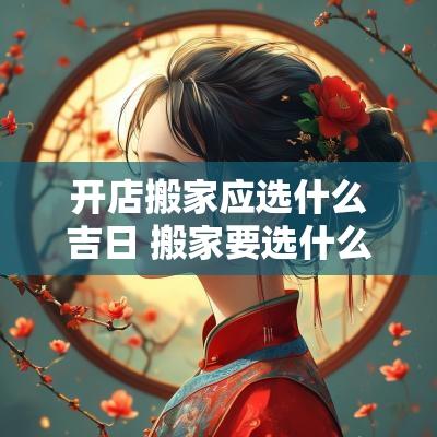 开店搬家应选什么吉日 搬家要选什么吉日