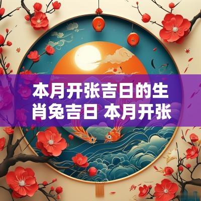 本月开张吉日的生肖兔吉日 本月开张的黄道吉日
