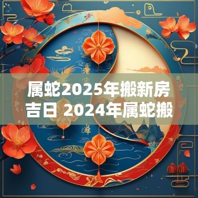 属蛇2025年搬新房吉日 2025年属蛇搬家好不好
