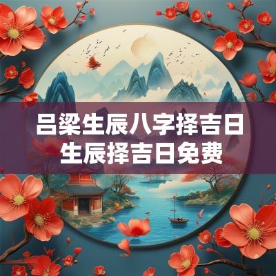 吕梁生辰八字择吉日 生辰择吉日免费