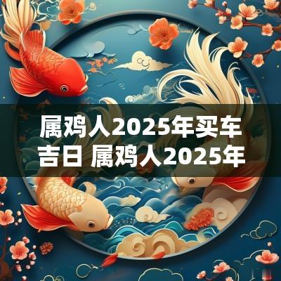 属鸡人2025年买车吉日 属鸡人2025年运势运程每月运程