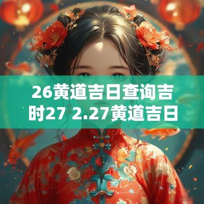 26黄道吉日查询吉时27 2.27黄道吉日