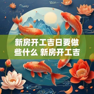 新房开工吉日要做些什么 新房开工吉日