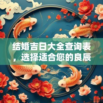 结婚吉日大全查询表，选择适合您的良辰吉日