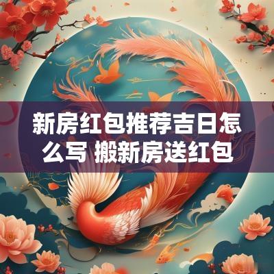 新房红包推荐吉日怎么写 搬新房送红包怎么说