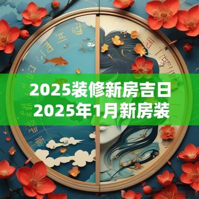 2025装修新房吉日 2025年1月新房装修开工黄道吉日