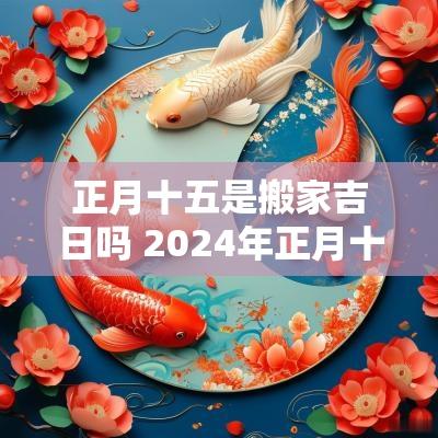 正月十五是搬家吉日吗 2025年正月十五适合搬家吗