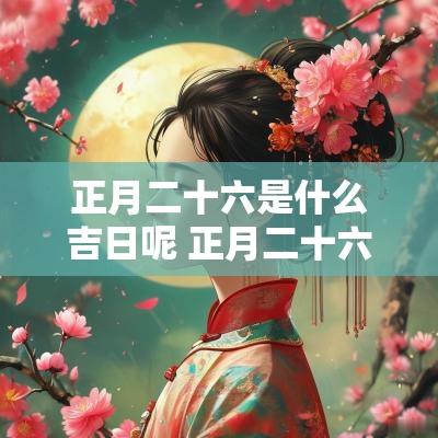 正月二十六是什么吉日呢 正月二十六有什么禁忌