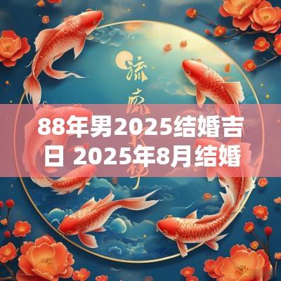 88年男2025结婚吉日 2025年8月结婚黄道吉日是哪几天