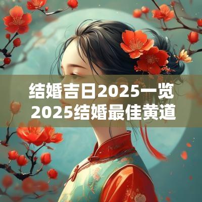 结婚吉日2025一览 2025结婚最佳黄道吉日一览表