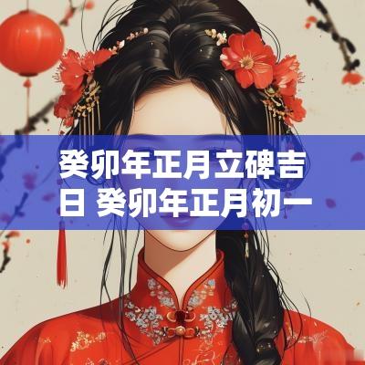 癸卯年正月立碑吉日 癸卯年正月初一是什么月