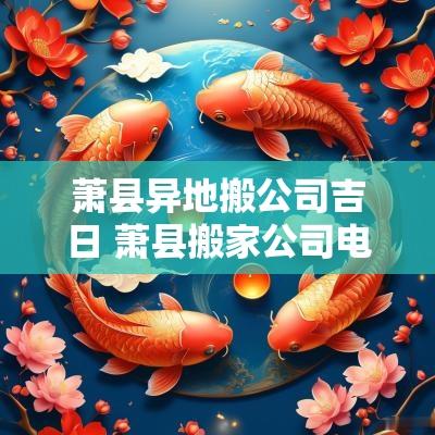 萧县异地搬公司吉日 萧县搬家公司电话