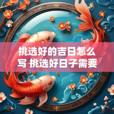 挑选好的吉日怎么写 挑选好日子需要注意什么