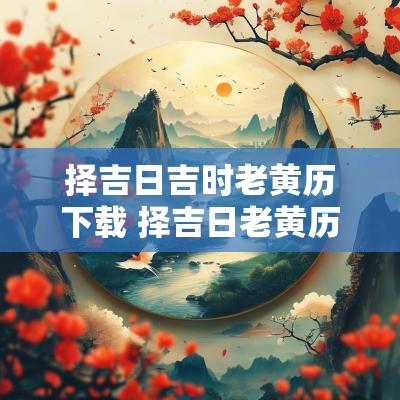 择吉日吉时老黄历下载 择吉日老黄历查询