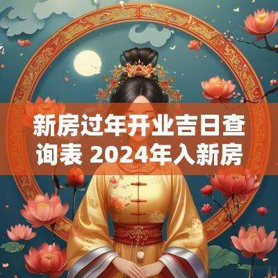 新房过年开业吉日查询表 2025年入新房的黄道吉日