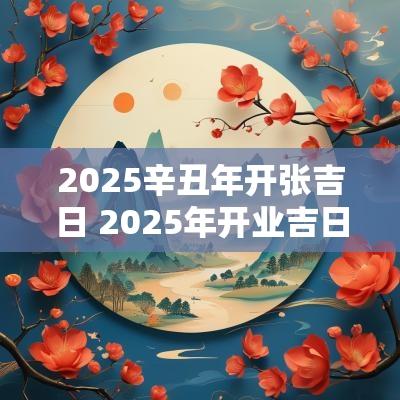 2025辛丑年开张吉日 2025年开业吉日