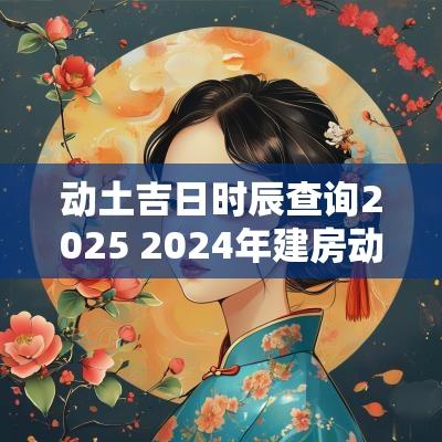 动土吉日时辰查询2025 2025年建房动土吉日最佳时辰