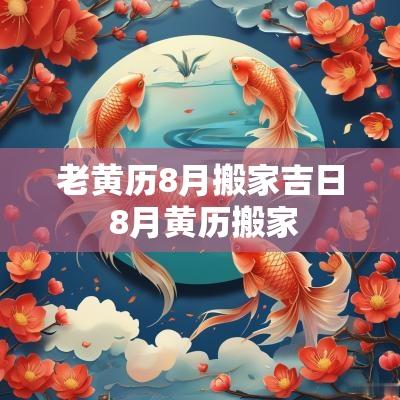 老黄历8月搬家吉日 8月黄历搬家