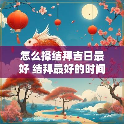 怎么择结拜吉日最好 结拜最好的时间