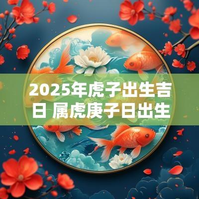 2025年虎子出生吉日 属虎庚子日出生怎样