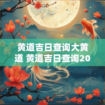 黄道吉日查询大黄道 黄道吉日查询2025下载