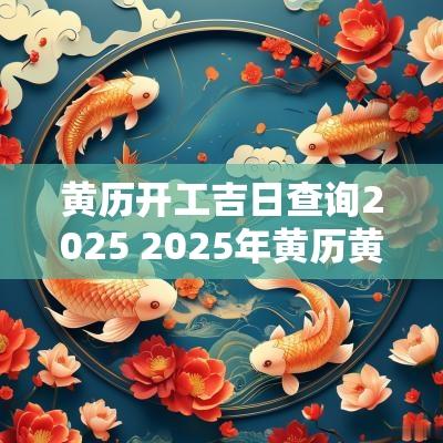黄历开工吉日查询2025 2025年黄历黄道吉日查询