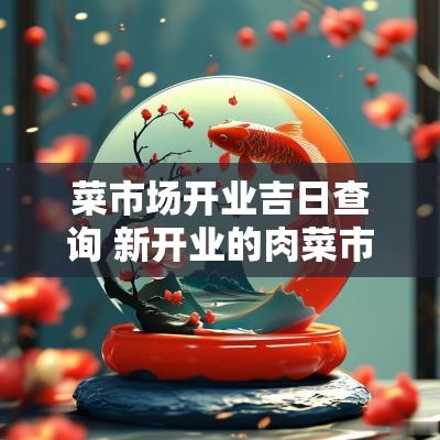 菜市场开业吉日查询 新开业的肉菜市场