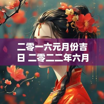二零一六元月份吉日 二零二二年六月份结婚好日子