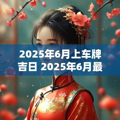 2025年6月上车牌吉日 2025年6月最吉利的日子 2025年6月上车牌吉日 2025年6月最吉利的日子
