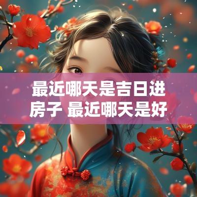 最近哪天是吉日进房子 最近哪天是好日子黄道吉日