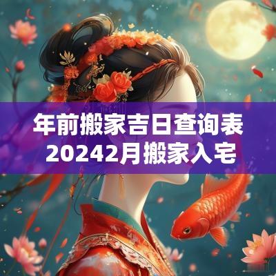 年前搬家吉日查询表 20252月搬家入宅吉日查询表